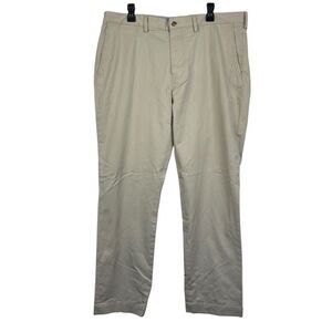 Polo Ralph Lauren Mens 38x32 Stretch Straight Flat Front Chino Khaki Beige‎